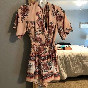 Wrap and tie romper